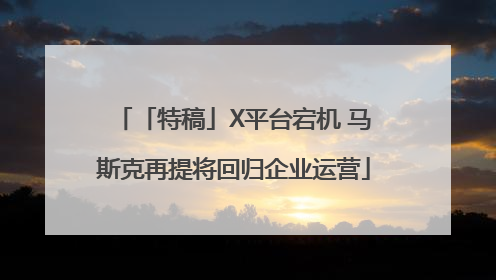 「特稿」X平台宕机 马斯克再提将回归企业运营