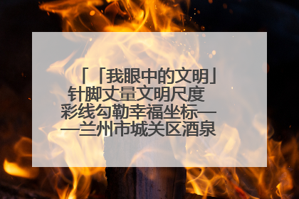 「我眼中的文明」针脚丈量文明尺度 彩线勾勒幸福坐标——兰州市城关区酒泉路街道办事处