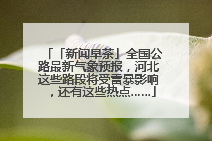 「新闻早茶」全国公路最新气象预报，河北这些路段将受雷暴影响，还有这些热点……