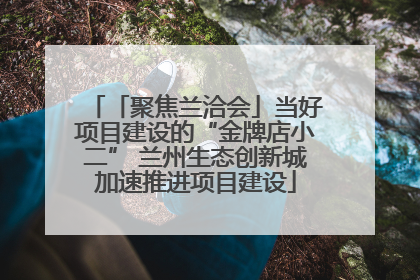 「聚焦兰洽会」当好项目建设的“金牌店小二” 兰州生态创新城加速推进项目建设