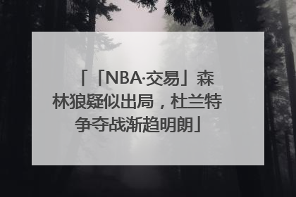 「NBA·交易」森林狼疑似出局，杜兰特争夺战渐趋明朗