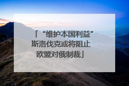 “维护本国利益” 斯洛伐克或将阻止欧盟对俄制裁