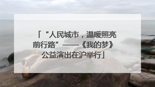 “人民城市，温暖照亮前行路”——《我的梦》公益演出在沪举行