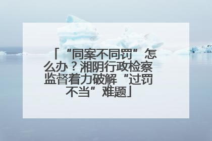 “同案不同罚”怎么办？湘阴行政检察监督着力破解“过罚不当”难题