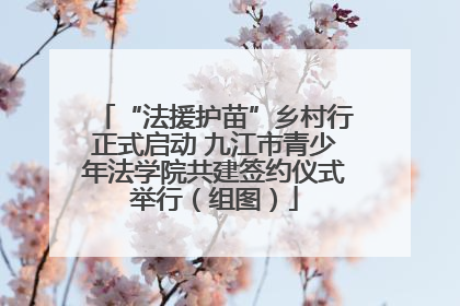 “法援护苗”乡村行正式启动 九江市青少年法学院共建签约仪式举行（组图）