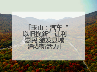 玉山：汽车“以旧换新”让利惠民 激发县域消费新活力
