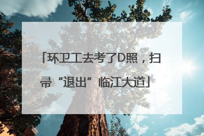环卫工去考了D照，扫帚“退出”临江大道