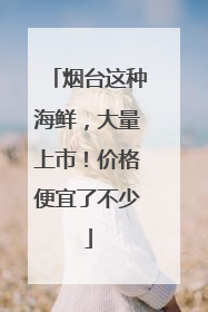 烟台这种海鲜，大量上市！价格便宜了不少