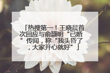 热搜第一！王晓晨首次回应与俞灏明“已婚”传闻，称“我头昏了，大家开心就好”
