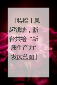 特稿丨风起钱塘，浙台共绘“新质生产力”发展蓝图