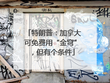 特朗普：加拿大可免费用“金穹”，但有个条件