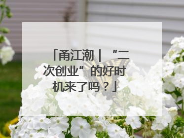 甬江潮｜“二次创业”的好时机来了吗？