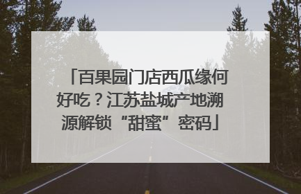 百果园门店西瓜缘何好吃？江苏盐城产地溯源解锁“甜蜜”密码