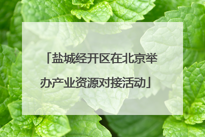 盐城经开区在北京举办产业资源对接活动
