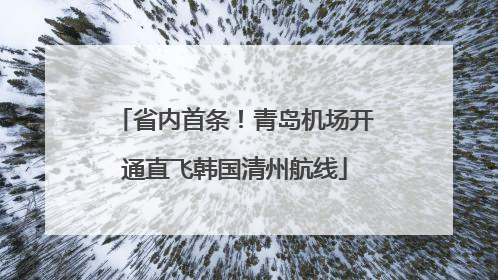 省内首条！青岛机场开通直飞韩国清州航线