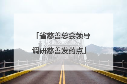 省慈善总会领导调研慈善发药点