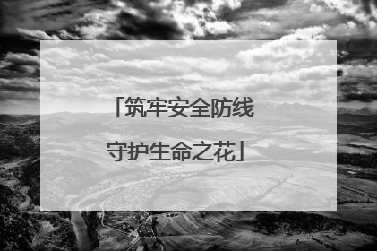 筑牢安全防线 守护生命之花