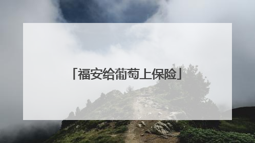 福安给葡萄上保险