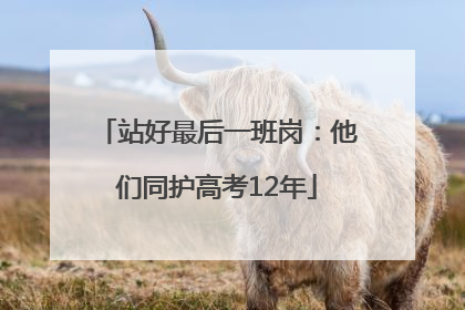 站好最后一班岗：他们同护高考12年