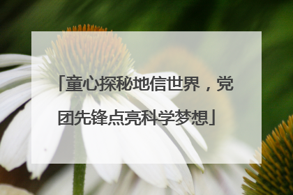 童心探秘地信世界，党团先锋点亮科学梦想