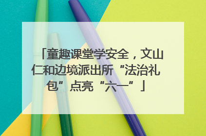童趣课堂学安全，文山仁和边境派出所“法治礼包”点亮“六一”