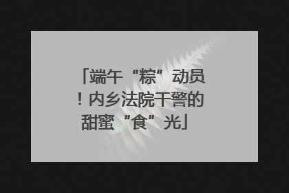 端午“粽”动员！内乡法院干警的甜蜜“食”光