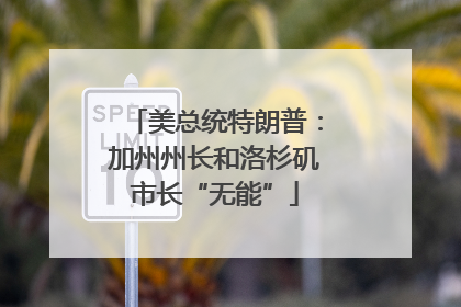 美总统特朗普：加州州长和洛杉矶市长“无能”