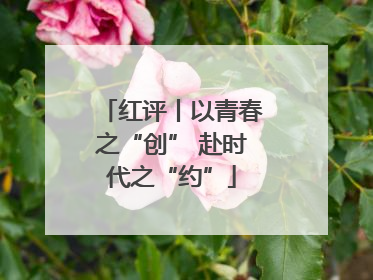 红评丨以青春之“创” 赴时代之“约”
