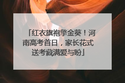 红衣旗袍擎金葵！河南高考首日，家长花式送考藏满爱与盼