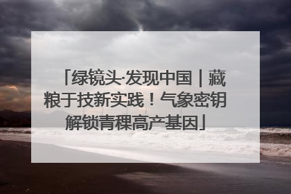 绿镜头·发现中国｜藏粮于技新实践！气象密钥解锁青稞高产基因