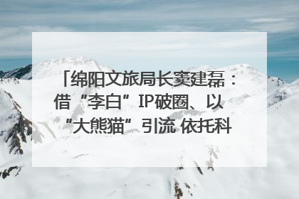 绵阳文旅局长窦建磊：借“李白”IP破圈、以“大熊猫”引流 依托科技优势绽放城市文旅魅力｜文旅局长说