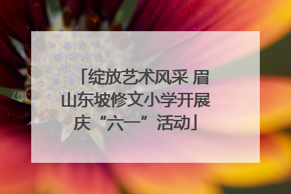 绽放艺术风采 眉山东坡修文小学开展庆“六一”活动