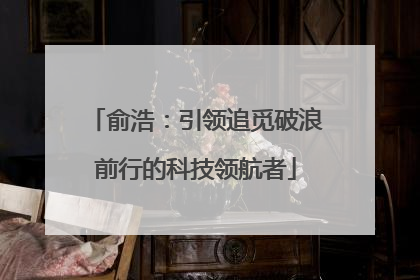 俞浩：引领追觅破浪前行的科技领航者