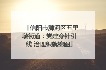 信阳市浉河区五里墩街道：党建穿针引线 治理织就锦图