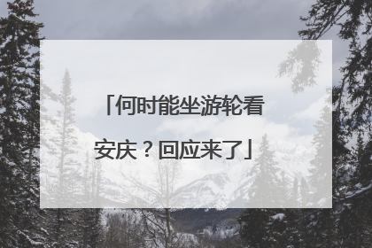 何时能坐游轮看安庆？回应来了