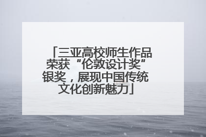 三亚高校师生作品荣获“伦敦设计奖”银奖，展现中国传统文化创新魅力