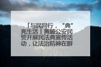 与民同行，“典”亮生活丨黄陂公安民警开展民法典宣传活动，让法治精神在群众心中落地生根