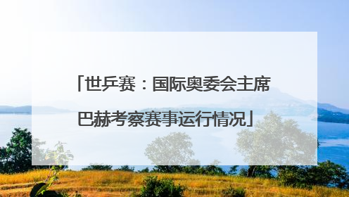 世乒赛：国际奥委会主席巴赫考察赛事运行情况