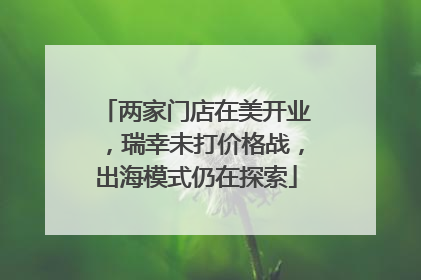 两家门店在美开业，瑞幸未打价格战，出海模式仍在探索