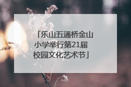 乐山五通桥金山小学举行第21届校园文化艺术节