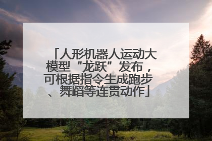 人形机器人运动大模型“龙跃”发布，可根据指令生成跑步、舞蹈等连贯动作