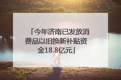 今年济南已发放消费品以旧换新补贴资金18.8亿元