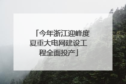 今年浙江迎峰度夏重大电网建设工程全面投产