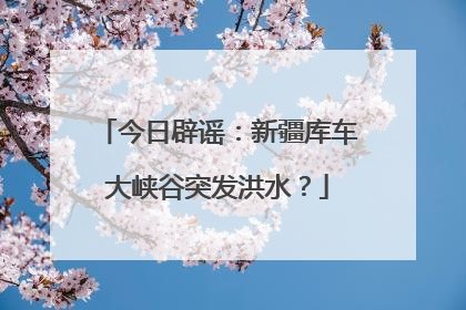 今日辟谣：新疆库车大峡谷突发洪水？
