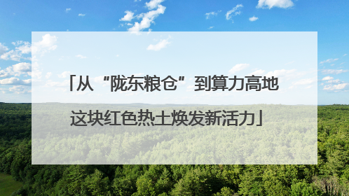 从“陇东粮仓”到算力高地 这块红色热土焕发新活力