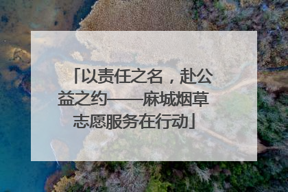 以责任之名，赴公益之约——麻城烟草志愿服务在行动