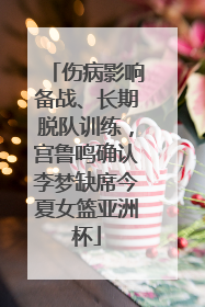 伤病影响备战、长期脱队训练，宫鲁鸣确认李梦缺席今夏女篮亚洲杯