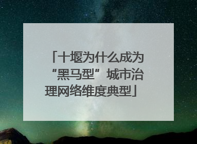 十堰为什么成为“黑马型”城市治理网络维度典型