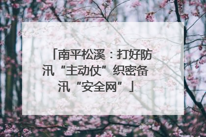 南平松溪：打好防汛“主动仗”织密备汛“安全网”