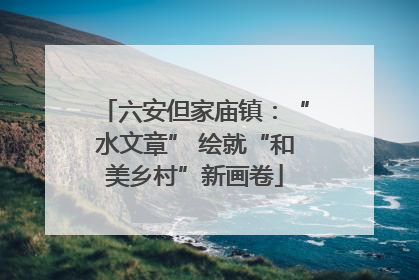 六安但家庙镇：“水文章” 绘就“和美乡村”新画卷
